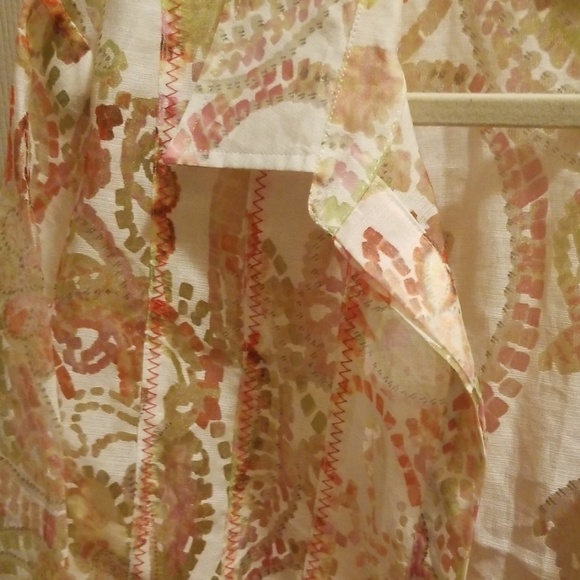 Semi sheer button down blouse - Picture 2 of 4